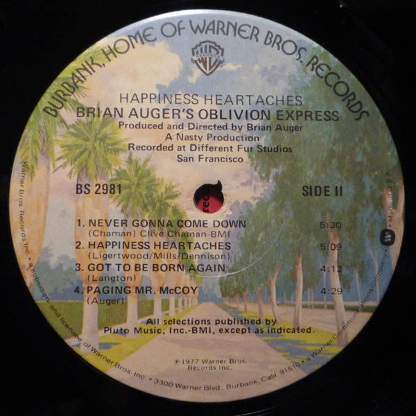 Brian Auger's Oblivion Express - Happiness Heartaches - LP