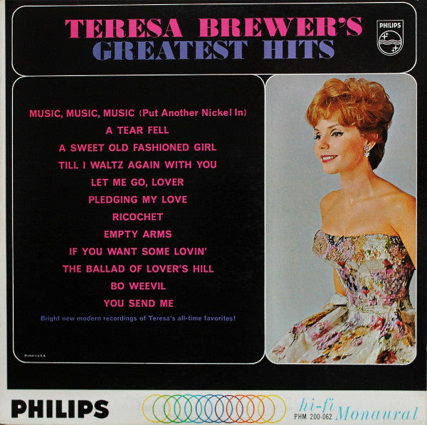 Teresa Brewer - Teresa Brewer's Greatest Hits - LP