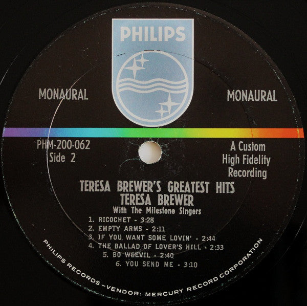 Teresa Brewer - Teresa Brewer's Greatest Hits - LP