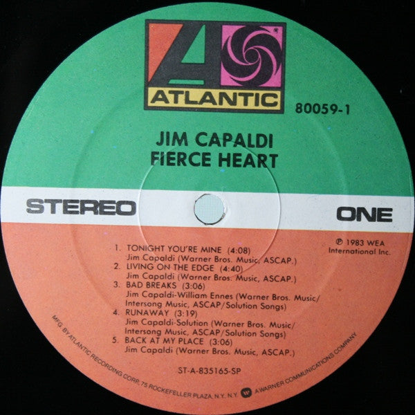 Jim Capaldi - Fierce Heart - LP