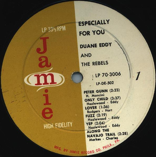 Duane Eddy His "Twangy" Guitar And The Rebels* - Especially For You - LP