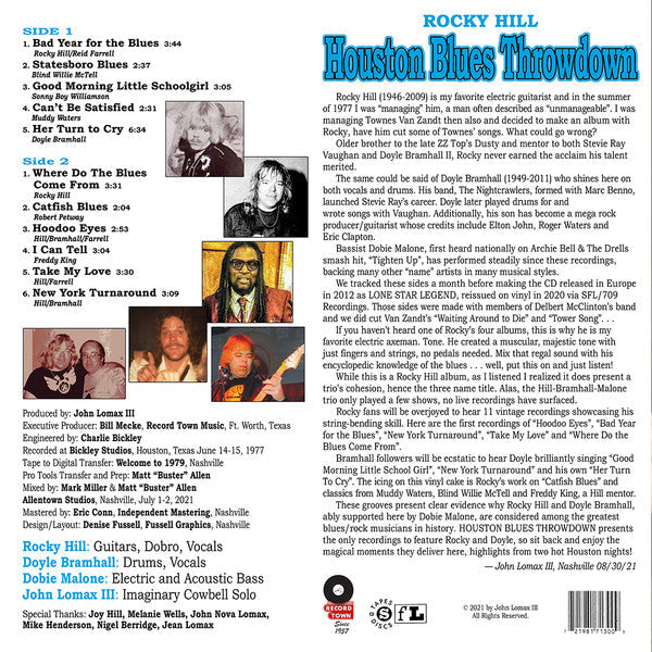 Rocky Hill, Doyle Bramhall, Dobie Malone - Rocky Hill - Houston Blues Throwdown - LP
