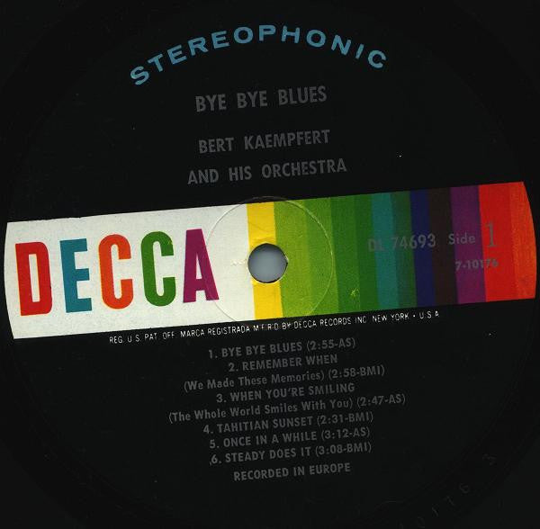 Bert Kaempfert & His Orchestra - Bye Bye Blues - LP