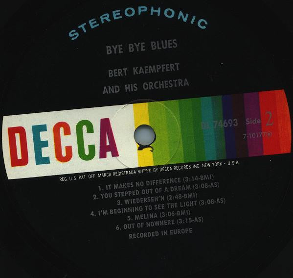 Bert Kaempfert & His Orchestra - Bye Bye Blues - LP