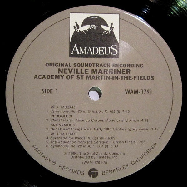 Neville Marriner*, Academy Of St. Martin-In-the-Fields* - Amadeus (Original Soundtrack Recording) - LP