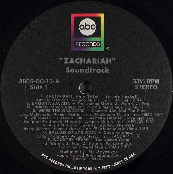 Various - Zachariah (Original Motion Picture Soundtrack) - LP