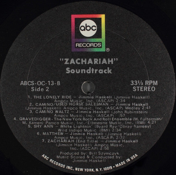 Various - Zachariah (Original Motion Picture Soundtrack) - LP