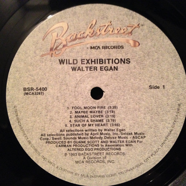 Walter Egan - Wild Exhibitions - LP