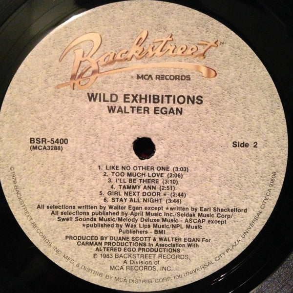 Walter Egan - Wild Exhibitions - LP