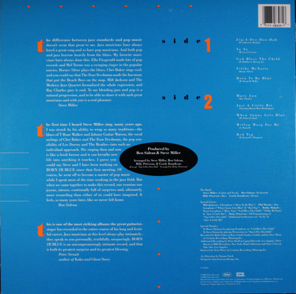 Steve Miller - Born 2B Blue - LP