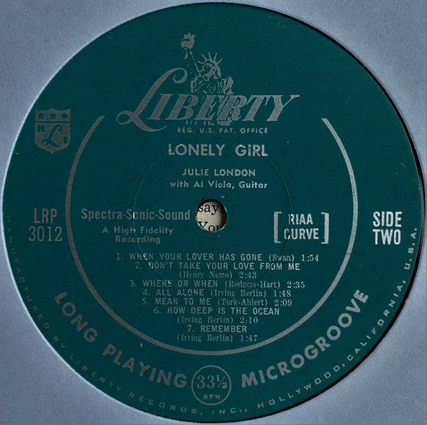 Julie London - Lonely Girl - LP