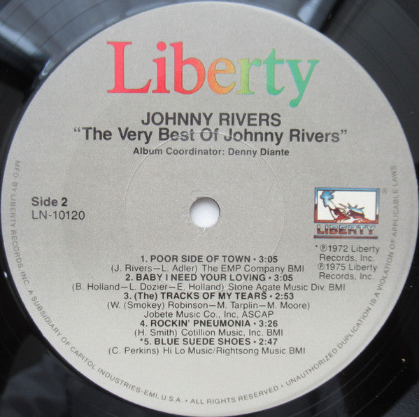 Johnny Rivers - The Very Best Of Johnny Rivers - LP