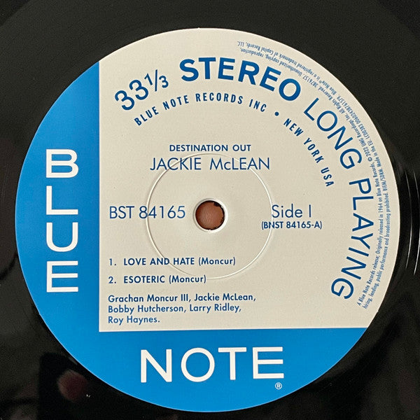 Jackie McLean - Destination... Out! - LP