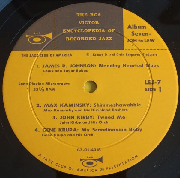Various - The RCA Victor Encyclopedia Of Recorded Jazz: Album 7- Joh To Lew - LP