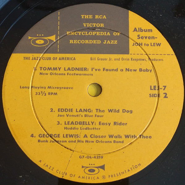 Various - The RCA Victor Encyclopedia Of Recorded Jazz: Album 7- Joh To Lew - LP