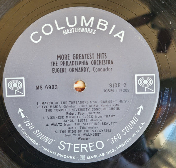 Ormandy*, Philadelphia Orchestra* - More Greatest Hits - LP