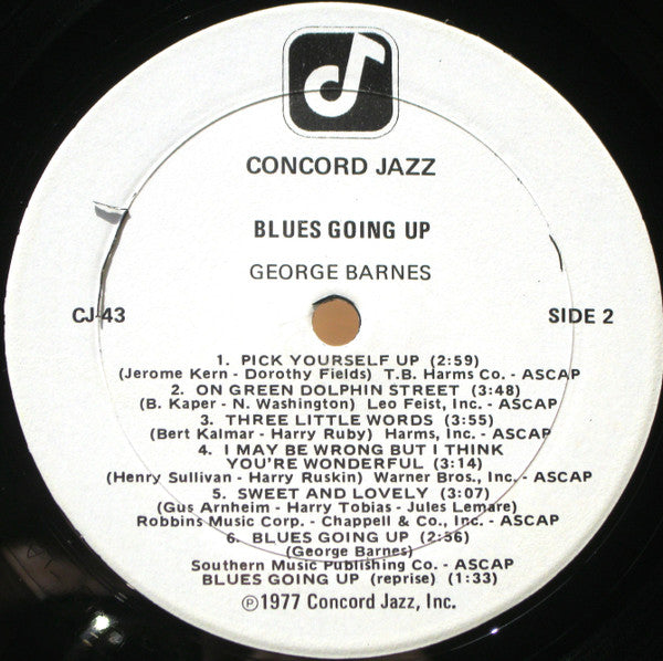 George Barnes Quartet - Blues Going Up - LP