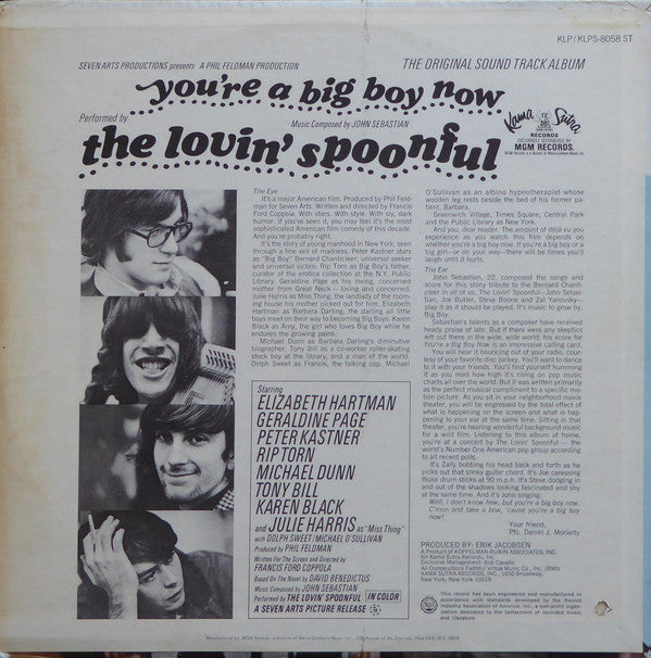 The Lovin' Spoonful - You're A Big Boy Now - The Original Sound Track Album - LP