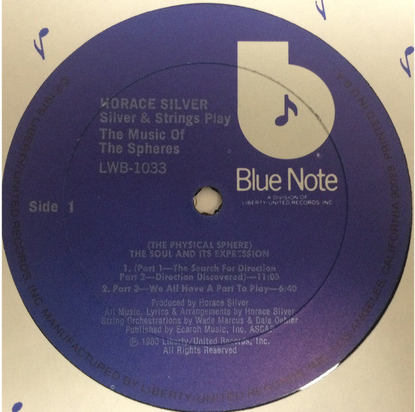 Horace Silver - Silver 'N Strings Play The Music Of The Spheres - LP