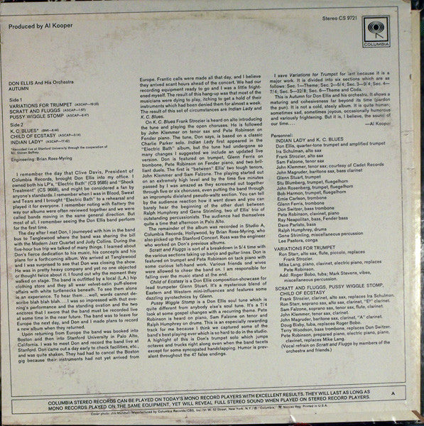 Don Ellis And His Orchestra* - Autumn - LP