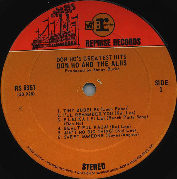 Don Ho And The Aliis - Don Ho's Greatest Hits - LP
