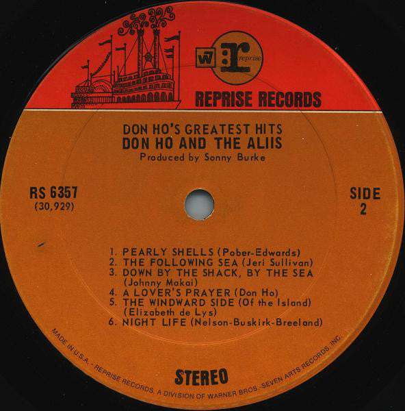 Don Ho And The Aliis - Don Ho's Greatest Hits - LP
