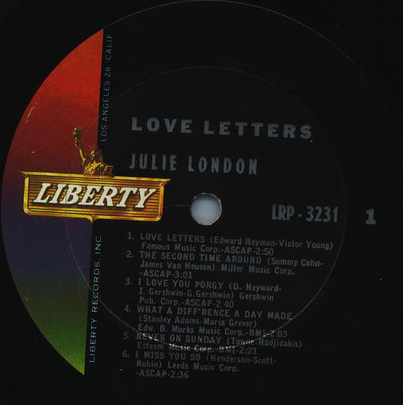 Julie London - Love Letters - LP