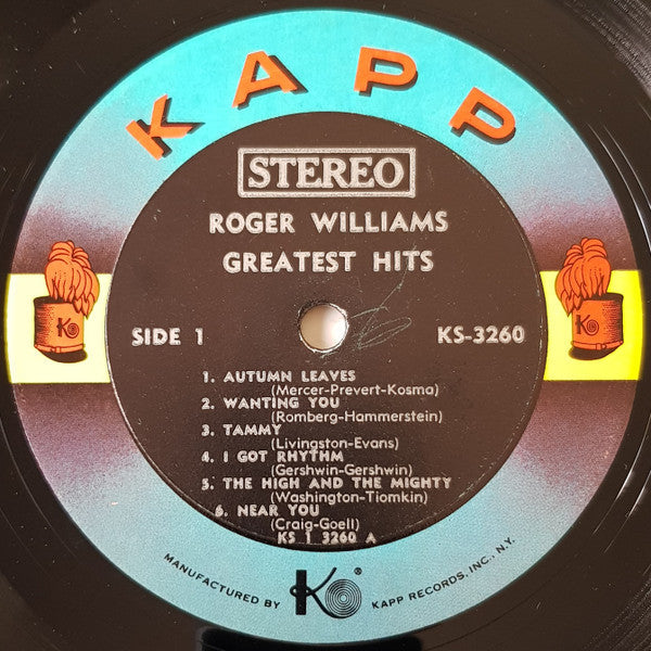 Roger Williams  - Greatest Hits - LP