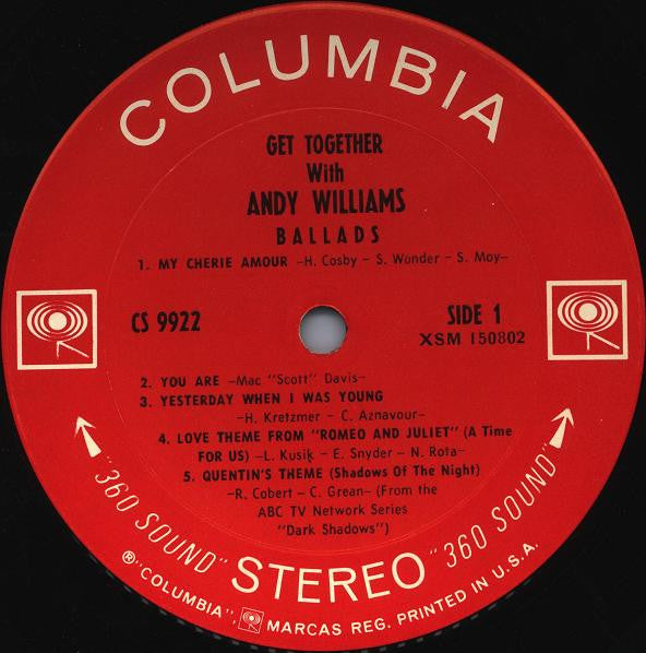 Andy Williams - Get Together With Andy Williams - LP