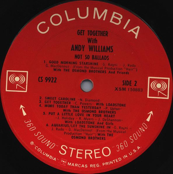 Andy Williams - Get Together With Andy Williams - LP