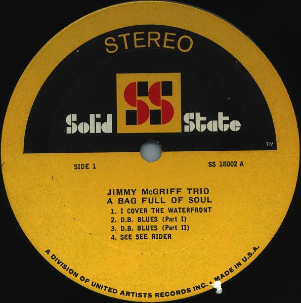 Jimmy McGriff - A Bag Full Of Soul - LP
