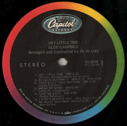 Glen Campbell - Hey, Little One - LP