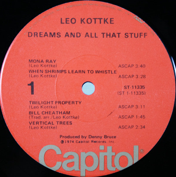 Leo Kottke - Dreams And All That Stuff - LP