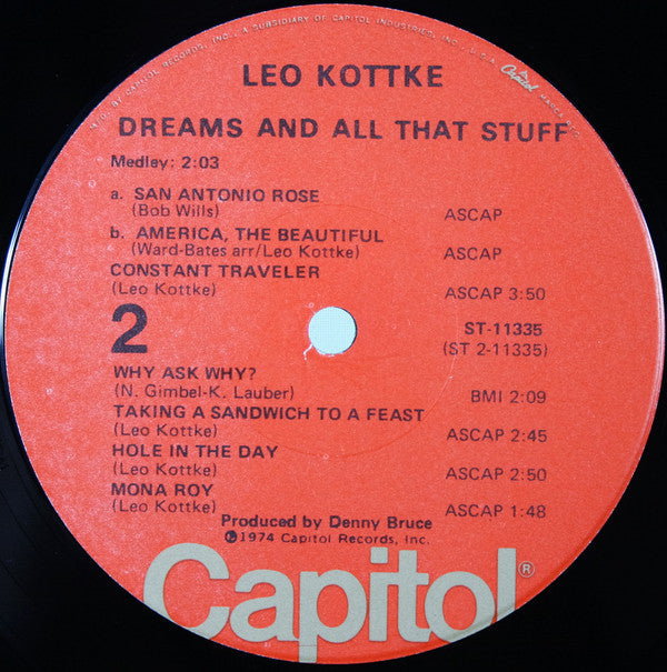 Leo Kottke - Dreams And All That Stuff - LP