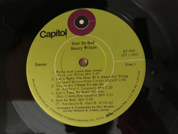 Nancy Wilson - Hurt So Bad - LP