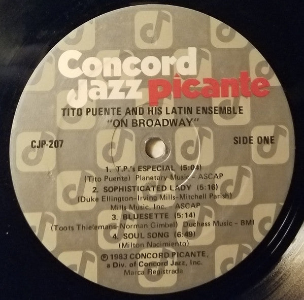 Tito Puente And His Latin Ensemble* - On Broadway - LP