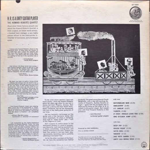 The Howard Roberts Quartet - H.R. Is A Dirty Guitar Player - LP