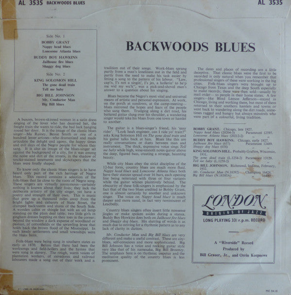 Various - Backwoods Blues - LP