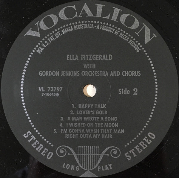 Ella Fitzgerald With Gordon Jenkins and his Orchestra and Chorus - Ella Fitzgerald With Gordon Jenkins' Orchestra And Chorus - LP