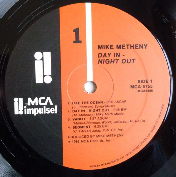 Mike Metheny - Day In - Night Out - LP