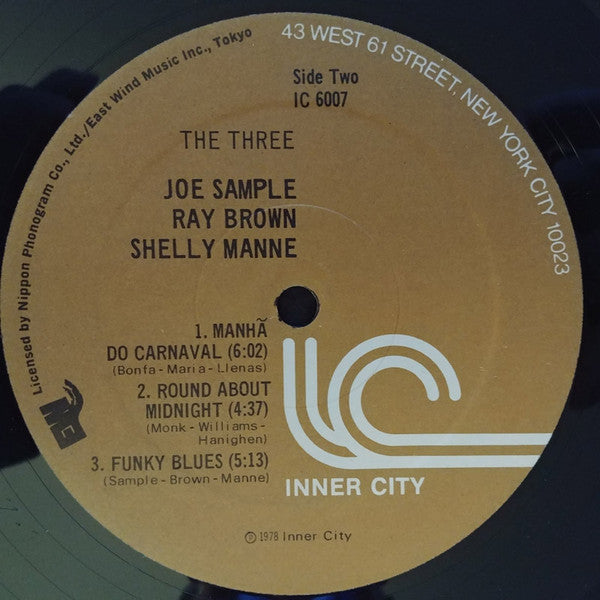 Joe Sample / Ray Brown / Shelly Manne - The Three - LP