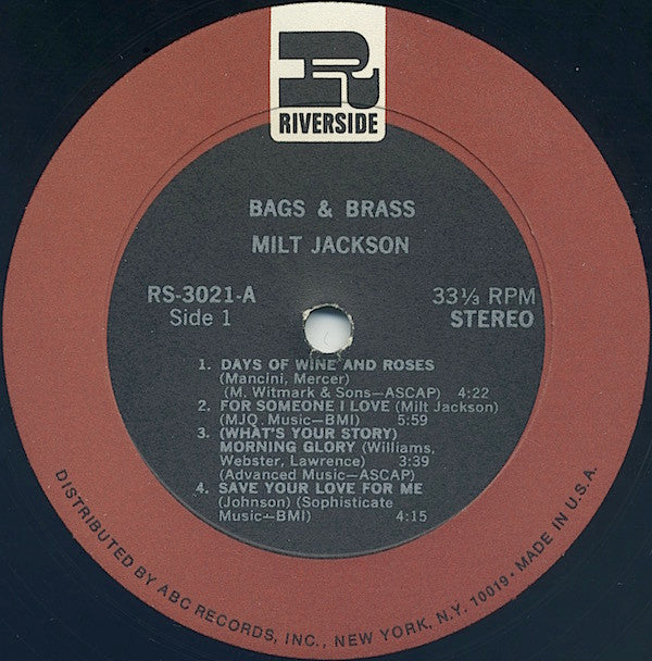 Milt Jackson - Bags & Brass - LP