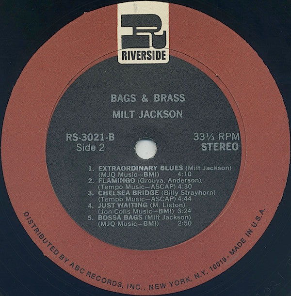 Milt Jackson - Bags & Brass - LP