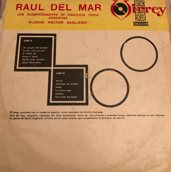 Raúl Del Mar - Canta Raul Del Mar - LP