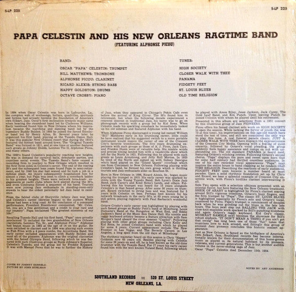 Papa Celestin And His New Orleans Ragtime Band - Papa Celestin And His New Orleans Ragtime Band - LP