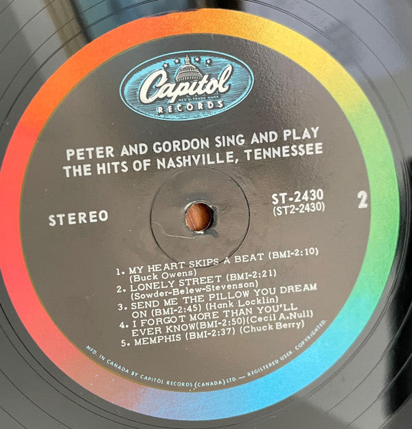 Peter & Gordon - Peter & Gordon Sing And Play The Hits Of Nashville, Tennessee - LP