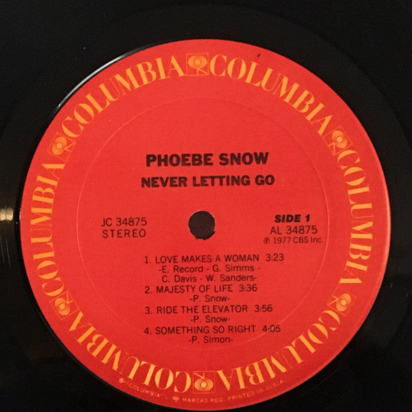 Phoebe Snow - Never Letting Go - LP