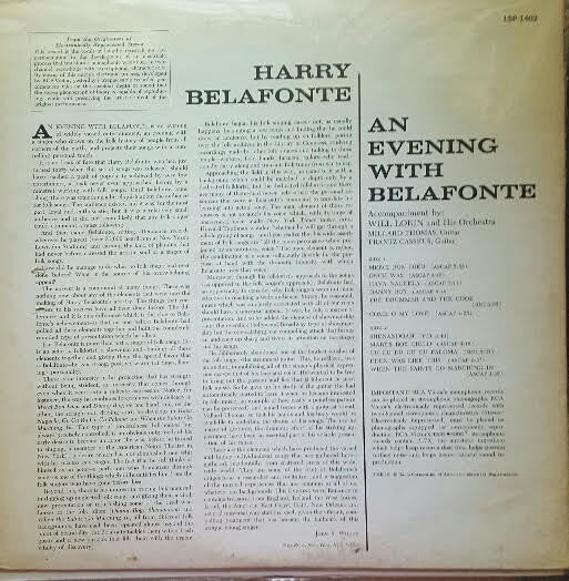 Harry Belafonte - An Evening With Belafonte - LP