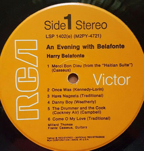 Harry Belafonte - An Evening With Belafonte - LP