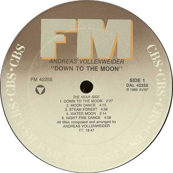 Andreas Vollenweider - Down To The Moon - LP